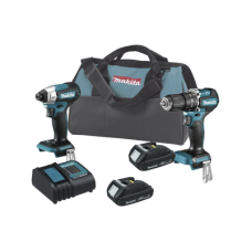 Kit de Rotomartillo Atornillador DHP487Z + Atornillador de Impacto DTD157Z, incluye 2 Baterías BL1815N, 1 Cargador DC18SD y Maleta de lona.
