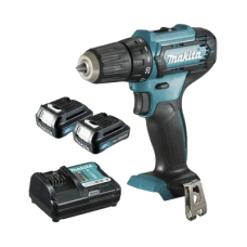 Atornillador broquero cambio rápido 3/8”.  2 baterías 12v de 1.5 amperes y cargador.