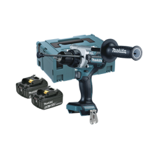 Taladro combinado BL 18 V LXT 5.0 Ah 130 Nm. Incluye 2 baterías 5.0 Ah, cargador rápido y maletín Makpac.