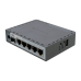Router hEX S / 5 Puertos Gigabit Ethernet / 1 Puerto SFP 2.5G / Dual-Core ARM / 512 MB RAM / RouterOS V7 / PoE-In y PoE-Out / Montaje en Pared