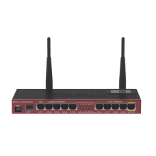 Router Board, 10 Puertos Ethernet, 1 Puerto SFP, Wi-Fi de Gran Cobertura 2.4 GHz Antenas de 4 dBi, hasta 1 Watt de potencia Router Board, 10 Puertos Ethernet, 1 Puerto SFP, Wi-Fi de Gran Cobertura 2.4 GHz Antenas de 4 dBi, hasta 1 Watt de potencia
