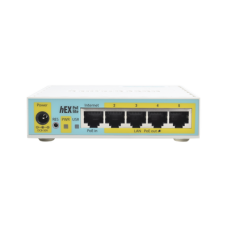 (hEX PoE LITE) RouterBoard, 5 Puertos Fast Ethernet, 4 con PoE Pasivo, 1 Puerto USB (hEX PoE LITE) RouterBoard, 5 Puertos Fast Ethernet, 4 con PoE Pasivo, 1 Puerto USB