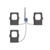 Medidor de corriente LoRaWAN para tres fases hasta 500 ampers