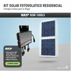 Kit Solar Interconexion  / 1kW  127Vca / Microinversores HOYMILES / Montaje Incluido