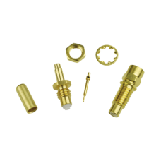 Conector Jack SMC de Anillo Plegable para Cable RG-316 y Montaje en Chasis.
