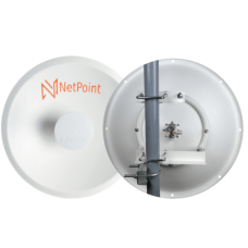 Doble Antena Direccional de alto rendimiento / diámetro  de 39.6 cm / 4.9-7.2 GHz / Ganancia 27 dBi / SLANT de 45 ° y 90 °  / Conector N-Hembra / Montaje, jumpers y radomo incluidos.