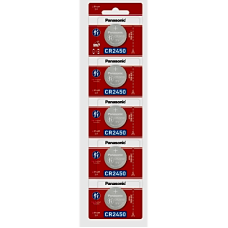 Batería de Litio tipo Moneda 3V / CR2450/ Tira c/5pz  (No recargable)
