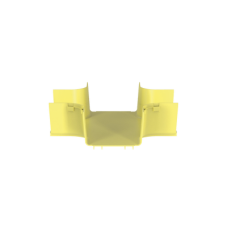 Accesorio de 4 Vías Horizontal, Con Ángulos a 90º, Para Canaletas FiberRunner™ 6X4, Color Amarillo