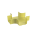 Accesorio de 4 Vías Horizontal, Con Ángulos a 90º, Para Canaletas FiberRunner™ 6X4, Color Amarillo