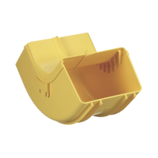 Bajada Vertical Interior de 90º con Tapa, Para uso con Canaletas 6X4 FiberRunner™, Color Amarillo