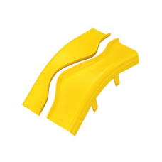 Tapa de Bajada Vertical Exterior de 45º, Para uso con Canaletas 4X4 FiberRunner™, Color Amarillo Tapa de Bajada Vertical Exterior de 45º, Para uso con Canaletas 4X4 FiberRunner™, Color Amarillo