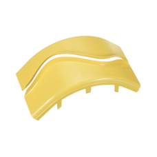 Tapa de Bajada Vertical Exterior de 90º, Para uso con Canaletas 6X4 FiberRunner™, Color Amarillo Tapa de Bajada Vertical Exterior de 90º, Para uso con Canaletas 6X4 FiberRunner™, Color Amarillo