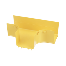 Accesorio en T Horizontal, Con Ángulos a 90º, Para Canaletas FiberRunner™ 4X4, Color Amarillo