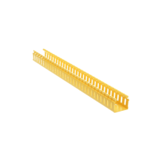 Canaleta Ranurada de PVC sin Tapa, Tipo H (Tapa Abisagrada), 2 in de Ancho, 2 in de Alto y 3048 mm de Largo, Color Amarillo