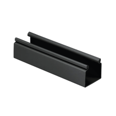 Canaleta FiberRunner™ 2X2 sin Tapa, de PVC Rígido, Sin Orificios de Montaje, Color Negro, 1.8 m de Largo