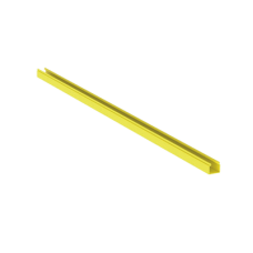 Canaleta FiberRunner™ 2X2 sin Tapa, de PVC Rígido, Color Amarillo, 1.8 m de Largo