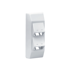 Soporte Con 4 Puertos Mini-Com, Con Bisagras de Instalación a Presión, Para Canaletas T45, Material PVC Rígido, Color Blanco Mate Soporte Con 4 Puertos Mini-Com, Con Bisagras de Instalación a Presión, Para Canaletas T45, Material PVC Rígido, Color Blanco Mate