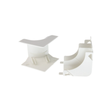 Esquinero interior, para uso con canaleta T45, Material PVC Rígido, Color Blanco Mate Esquinero interior, para uso con canaleta T45, Material PVC Rígido, Color Blanco Mate