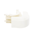 Esquinero exterior, para uso con canaleta T45, Material PVC Rígido, Color Blanco Mate