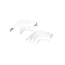 Curva de radio controlado, para uso con canaleta T45, Material PVC Rígido, Color Blanco Mate