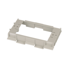Soporte para Montaje de Faceplates en Canaleta T70, de PVC Rígido, Color Gris Internacional Soporte para Montaje de Faceplates en Canaleta T70, de PVC Rígido, Color Gris Internacional