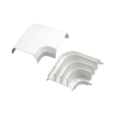 Curva de radio controlado, para uso con canaleta T70, Material PVC Rígido, Color Blanco Mate
