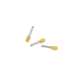Ferrúl de cobre DIN Amarillo para Cable 10 AWG con largo 12 mm.  Paquete de 100 Piezas