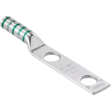 Zapata de compresión LCC600-12-6 para cal. 600 Kcmil, Doble barreno para tornillo prisionero de 1/2, Espaciado de orificios 44.5mm, 1 Pz