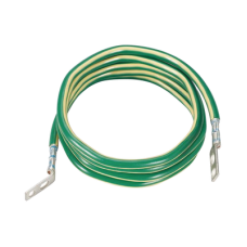 Jumper para Aterrizar Equipos, 6 AWG, con Terminal Doblada a 45 Grados y Terminal Recta, Para Conexión a Tierra y Terminal Recta Para Equipos, 1.8m de Largo