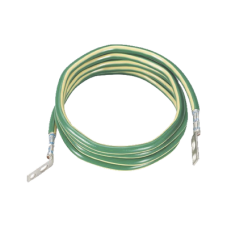 Jumper para Aterrizar Equipos, 6 AWG, con Terminal Doblada a 45 Grados, Para Conexión a Tierra y Terminal Recta Para Equipos, 1.8m de Largo
