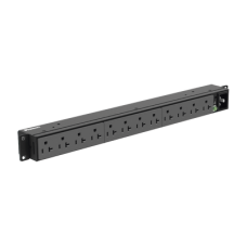 PDU Básico para Distribución de Energía, Enchufe de Entrada NEMA 5-20P, Con 12 Contactos NEMA 5-20R, Instalación Horizontal de 19in, 1UR, 20 Amp, 120 Vca