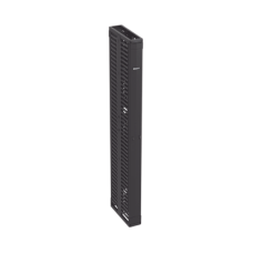 Organizador Vertical PatchRunner™, Doble (Frontal y Posterior), Para Rack Abierto de 45 Unidades, 6in de Ancho, Color Negro