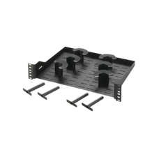 Charola Ventilada Para Administración de Cable en Racks o Gabinetes, con 6 Postes para Control de Holgura, de 19in, 2 UR, Color Negro Charola Ventilada Para Administración de Cable en Racks o Gabinetes, con 6 Postes para Control de Holgura, de 19in, 2 UR, Color Negro