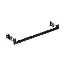 Barra para Aliviar Tensión o Peso Atrás de Patch Panel, Para 24 Cables, Con Clips Ajustables, Color Negro