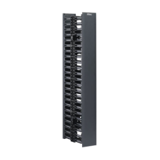 Organizador Vertical NetRunner, Doble (Frontal y Posterior), Para Rack Abierto de 45 Unidades, 4.9in de Ancho, Color Negro Organizador Vertical NetRunner, Doble (Frontal y Posterior), Para Rack Abierto de 45 Unidades, 4.9in de Ancho, Color Negro