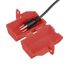 Dispositivo de Bloqueo LOTO para Enchufes de 120 Vca, Fabricado con Polipropileno, Color Rojo Dispositivo de Bloqueo LOTO para Enchufes de 120 Vca, Fabricado con Polipropileno, Color Rojo