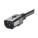 Cable de Alimentación Eléctrica Con Bloqueo de Seguridad, de IEC C14 a IEC C13, 1.2 Metros de Largo, Color Negro, Paquete de 10 Piezas Cable de Alimentación Eléctrica Con Bloqueo de Seguridad, de IEC C14 a IEC C13, 1.2 Metros de Largo, Color Negro, Paquete de 10 Piezas
