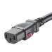 Cable de Alimentación Eléctrica Con Bloqueo de Seguridad, de IEC C14 a IEC C13, 1.8 Metros de Largo, Color Negro, Paquete de 10 Piezas Cable de Alimentación Eléctrica Con Bloqueo de Seguridad, de IEC C14 a IEC C13, 1.8 Metros de Largo, Color Negro, Paquete de 10 Piezas