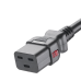 Cable de Alimentación Eléctrica Con Bloqueo de Seguridad, de IEC C20 a IEC C19, 60 cm de Largo, Color Negro, Paquete de 10 Piezas Cable de Alimentación Eléctrica Con Bloqueo de Seguridad, de IEC C20 a IEC C19, 60 cm de Largo, Color Negro, Paquete de 10 Piezas