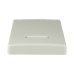 Caja de Montaje en Superficie, con Accesorio para Resguardo de Fibra Óptica, para 6 Módulos Mini-Com, Color Blanco Mate
