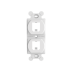 Marco de Módulo Dúplex, Para Placas Frontales Estándar NEMA 106, Acepta 2 Módulos Mini-Com, Color Blanco