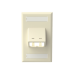 Placa de Pared Vertical Clásica, Salida Para 2 Puertos Mini-Com Inclinados, Con Espacios Para Etiquetas, Color Marfil