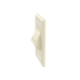 Placa de Pared Vertical Clásica, Salida Para 2 Puertos Mini-Com Inclinados, Con Espacios Para Etiquetas, Color Marfil