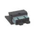 Módulo Acoplador SC Duplex, para Fibra Óptica Multimodo OM3/OM4, Tipo Mini-Com, Color Aqua