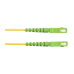 Jumper de Fibra Optica Monomodo 9/125 OS2, SC/APC-SC/APC Simplex, OFNR (Riser), Color Amarillo, 1 Metro (3.28 Pies)