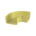 Ángulo Recto a 90º Horizontal, Para Canaletas FiberRunner™ 6X4, Color Amarillo