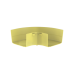 Ángulo Recto a 90º Horizontal, Para Canaletas FiberRunner™ 6X4, Color Amarillo