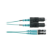 Jumper de Fibra Optica Multimodo 50/125 OM4, LC-SC Duplex, OFNR (Riser), Color Aqua, 2 Metros (6.56 Pies)