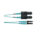 Jumper de Fibra Optica Multimodo 50/125 OM4, LC-SC Duplex, OFNR (Riser), Color Aqua, 3 Metros (9.84 Pies)