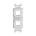 Marco de Módulo Dúplex, Para Placas Frontales Estándar NEMA 106, Acepta 2 Módulos Keystone, Color Blanco